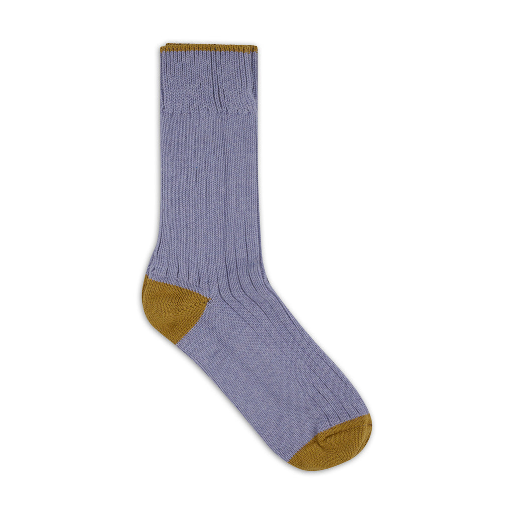 silverstick organic cotton caburn ametista contrast ribbed sock full