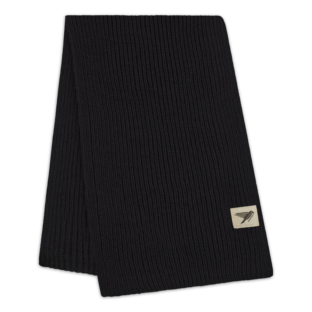 Silverstick merino wool scarf cirrus black full