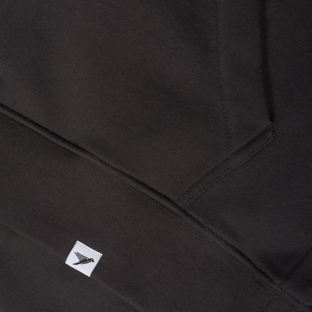 Silverstick mens matt sewell turtle dove organic cotton hoodie charcoal label