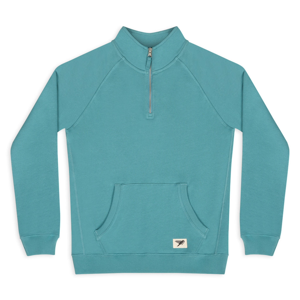 Silverstick Galea Women Organic Cotton Quarter Zip Sweat Brittany Blue Front