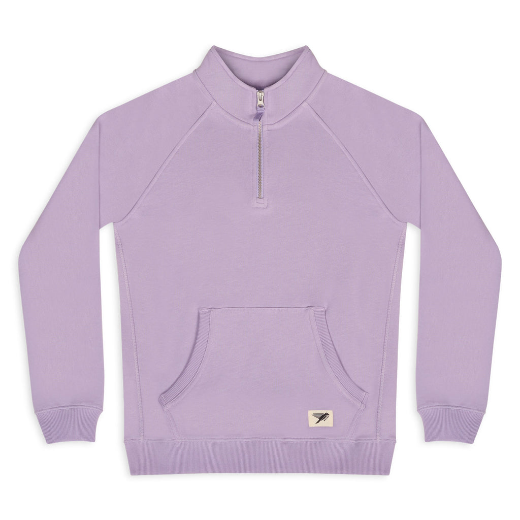 Silverstick Galea Womens Organic Cotton Quarter Zip Sweat Wisteria Front