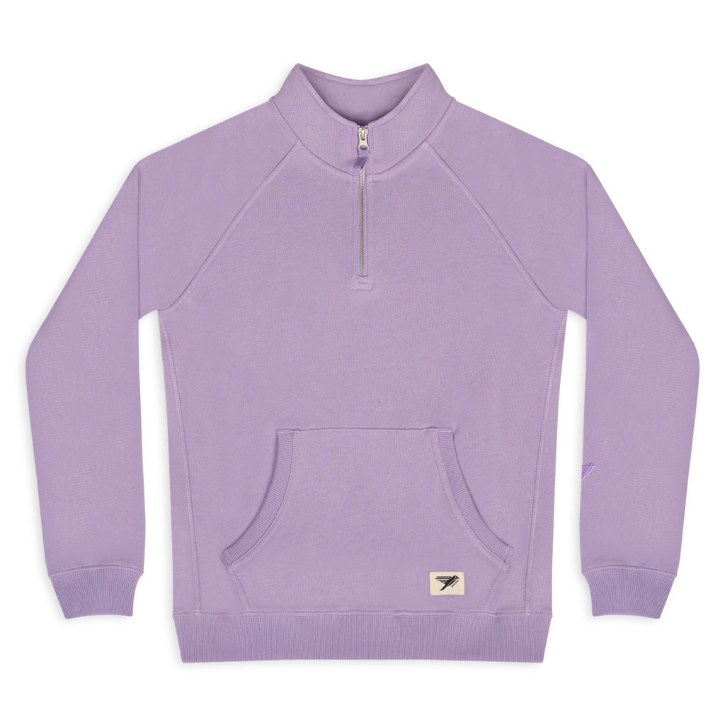 Silverstick Galea Womens Organic Cotton Quarter Zip Sweat Wisteria Front