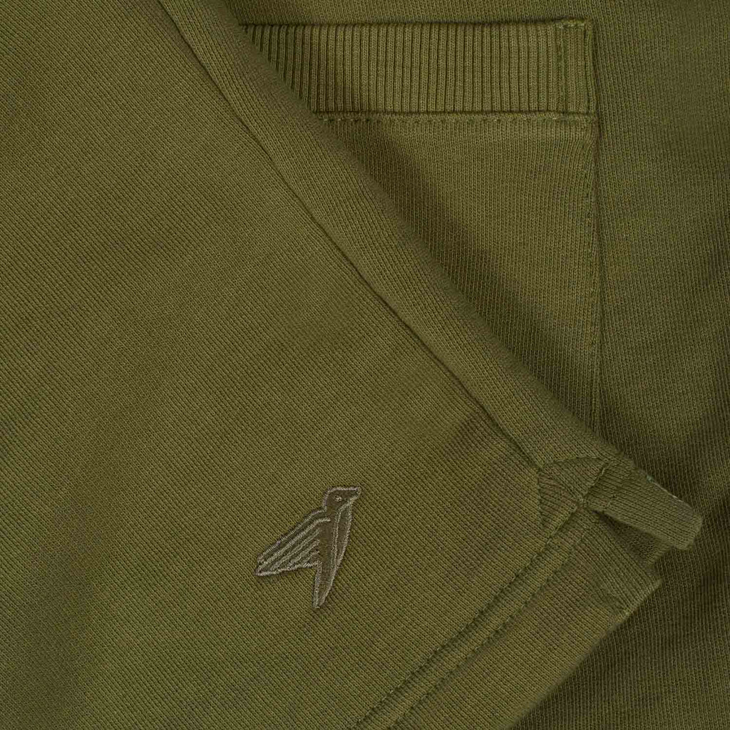 Silverstick Jensen Mens Organic Cotton Sweatshirt Capulet Olive Embroidery