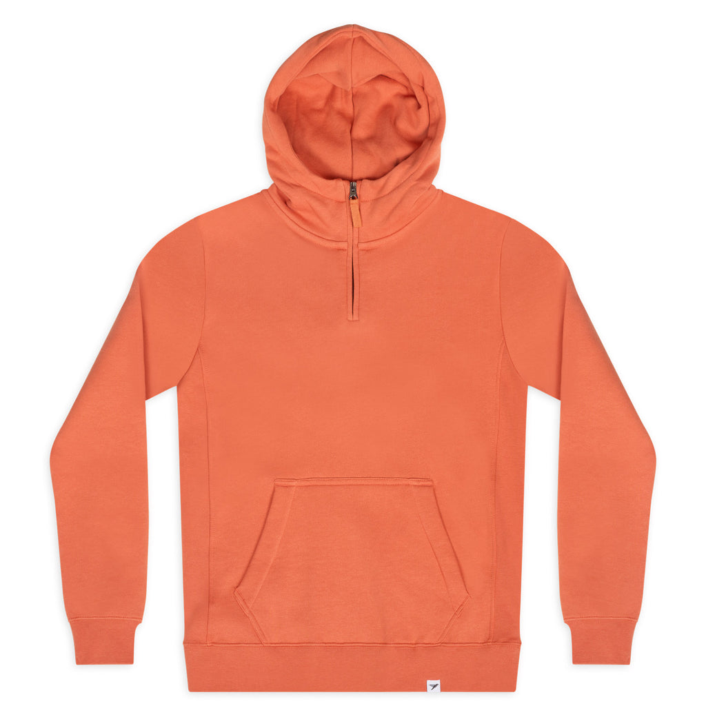 Silverstick Womens Organic Cotton Quarter Zip Lowe Orange Rust