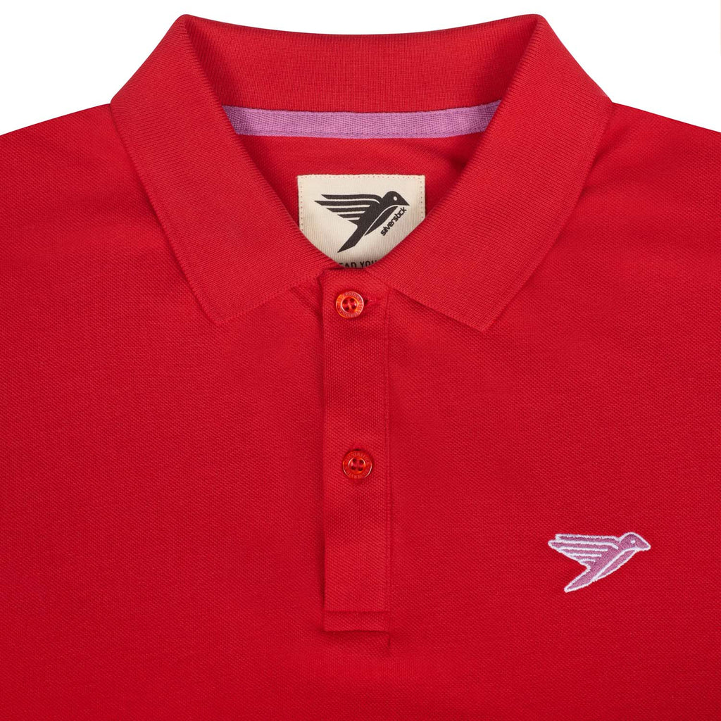 Silverstick Marco Mens Organic Cotton-Polo Shirt Paprika Front Web 1500