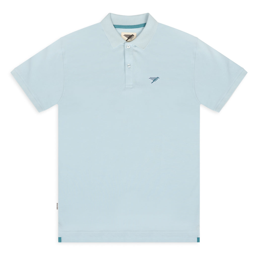 Silverstick marco organic cotton polo shirt misty blue