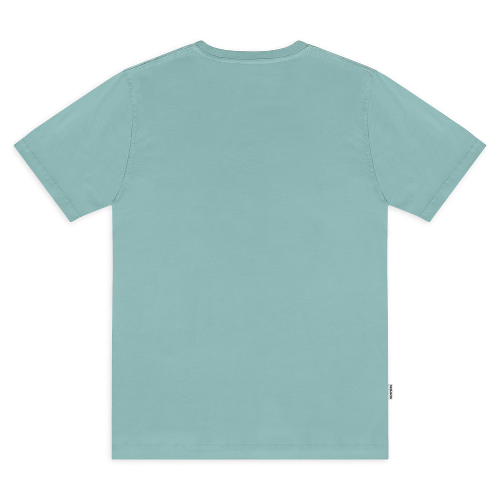 Silverstick Men Organic Cotton Logo Tees Aqua Blue