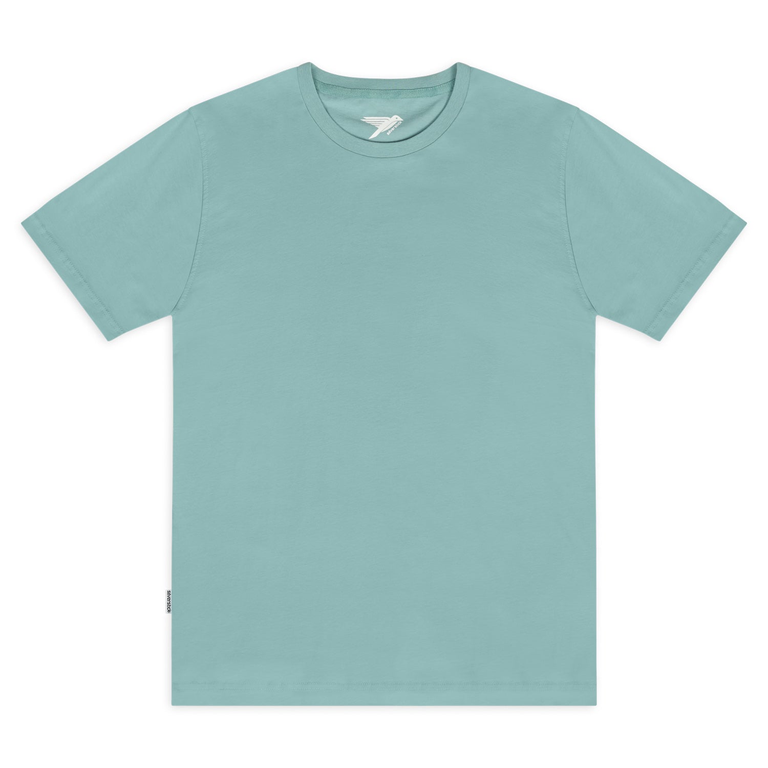Silverstick Mens Organic Cotton T Shirt Wanda Aqua Blue