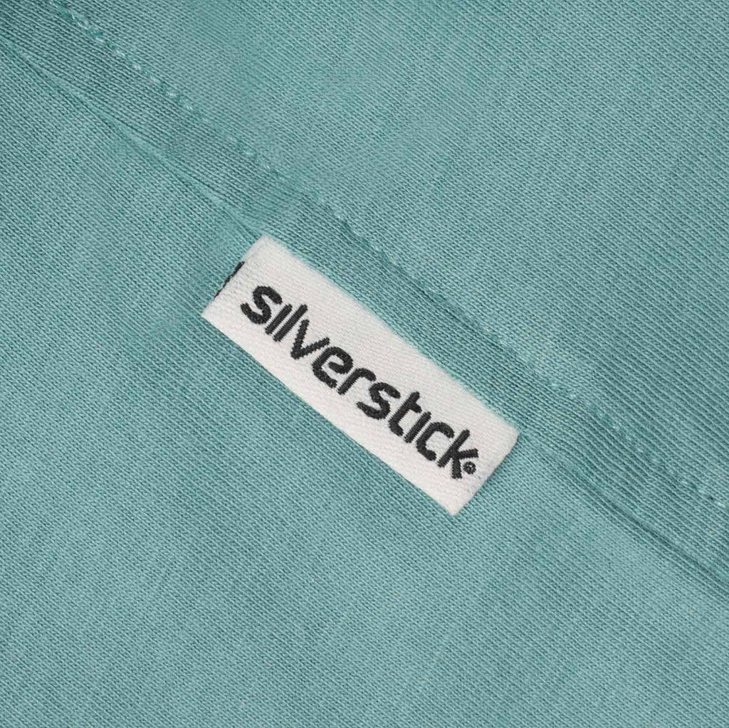 Silverstick Men Organic Cotton Logo Tees Aqua Blue