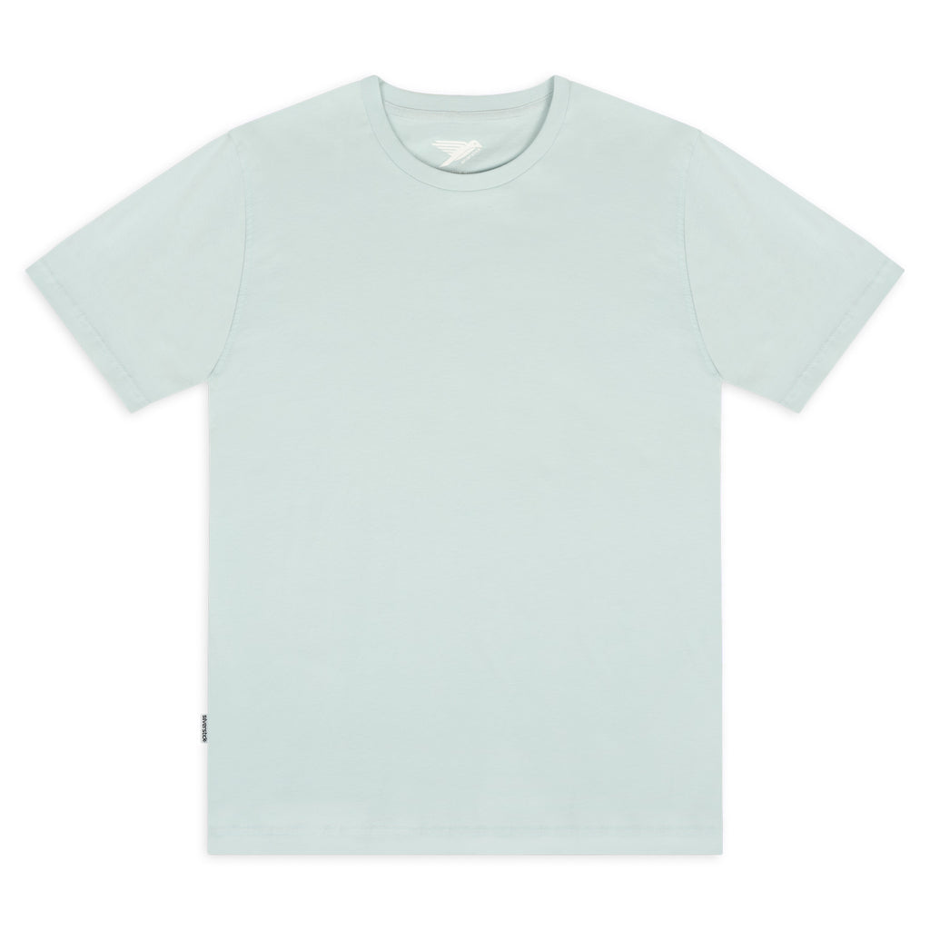 Silverstick Mens Adventure Organic Cotton T Shirt Misty Blue Front