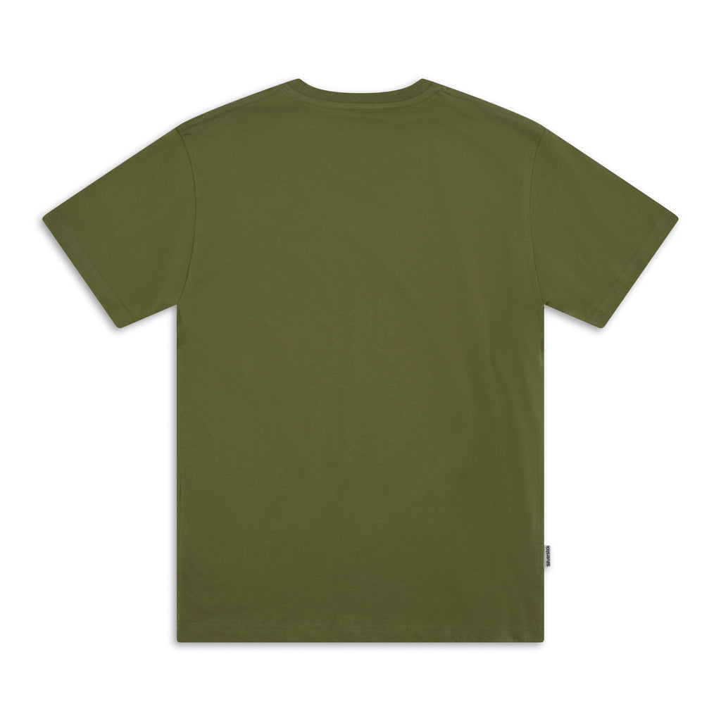 silverstick mens wanda organic cotton short sleeve t shirt sage green back
