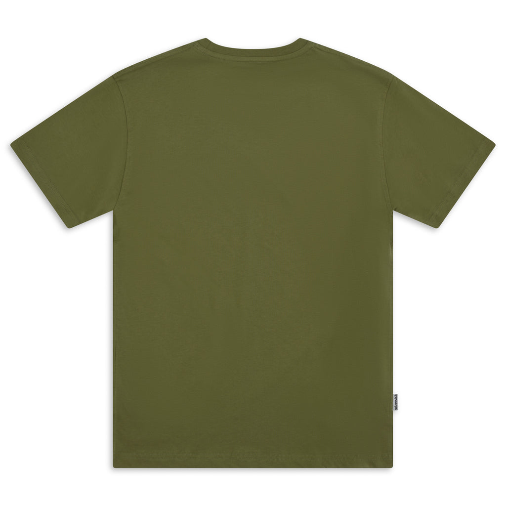 silverstick mens wanda organic cotton short sleeve t shirt sage green back