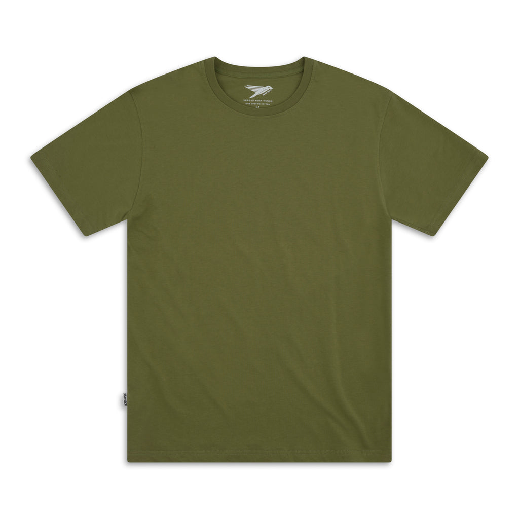 silverstick mens wanda organic cotton short sleeve t shirt sage green