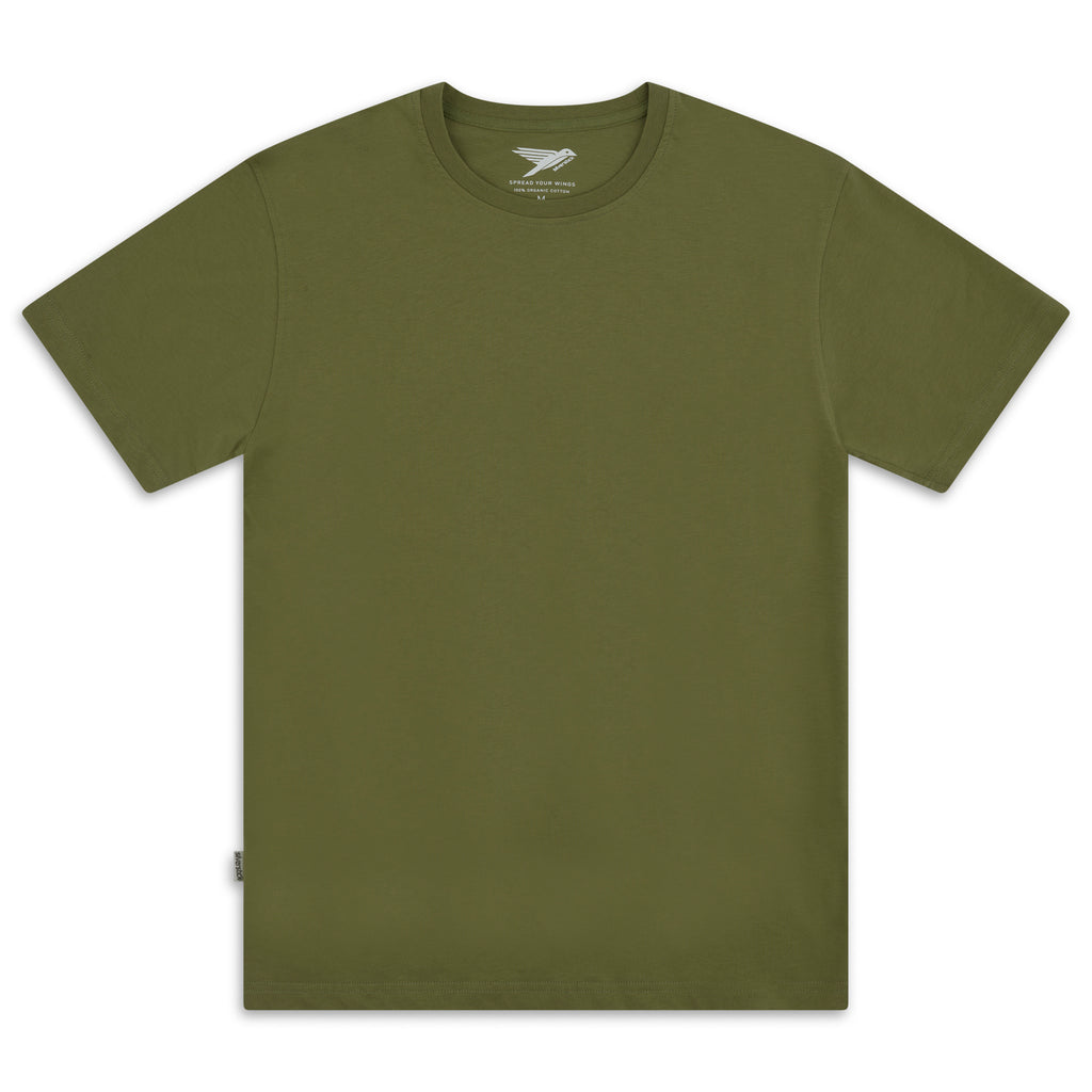 silverstick mens wanda organic cotton short sleeve t shirt sage green