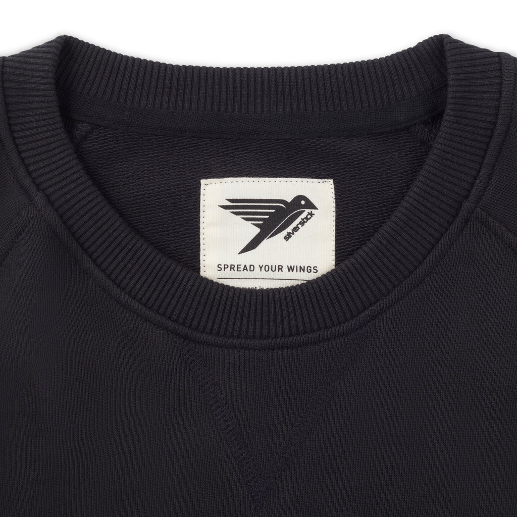 silverstick mens organic cotton hoodie nias charcoal front