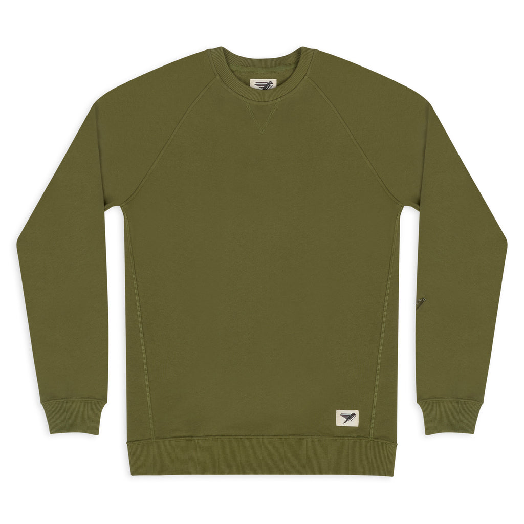 Silverstick Nias Mens Organic Cotton Sweat Olive Front