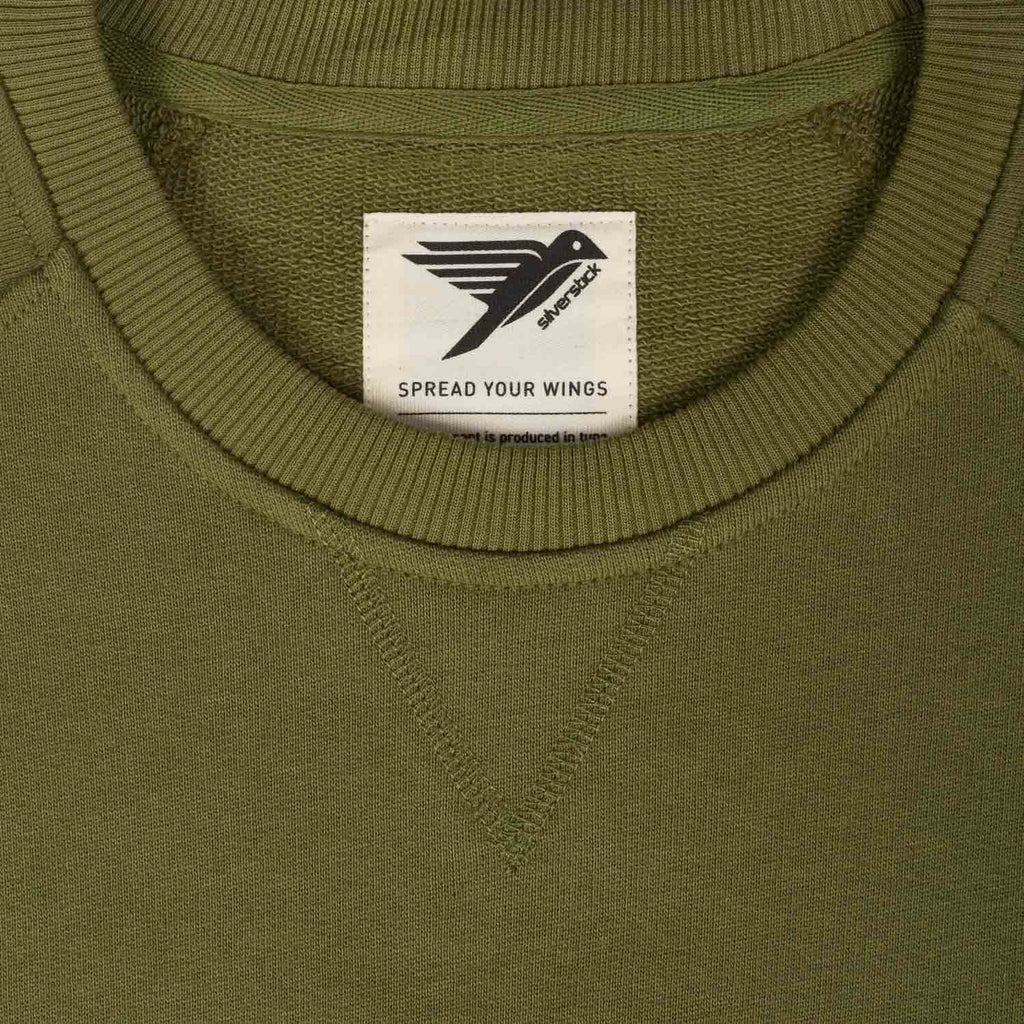 Silverstick Nias Mens Organic Cotton Sweat Olive Label