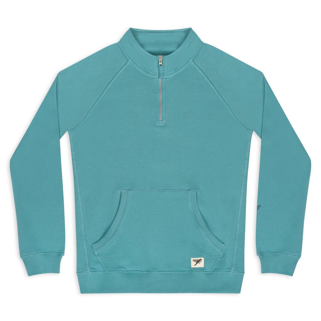 Silverstick Ventura Organic Cotton Quarter Zip Sweat Brittany Blue Front