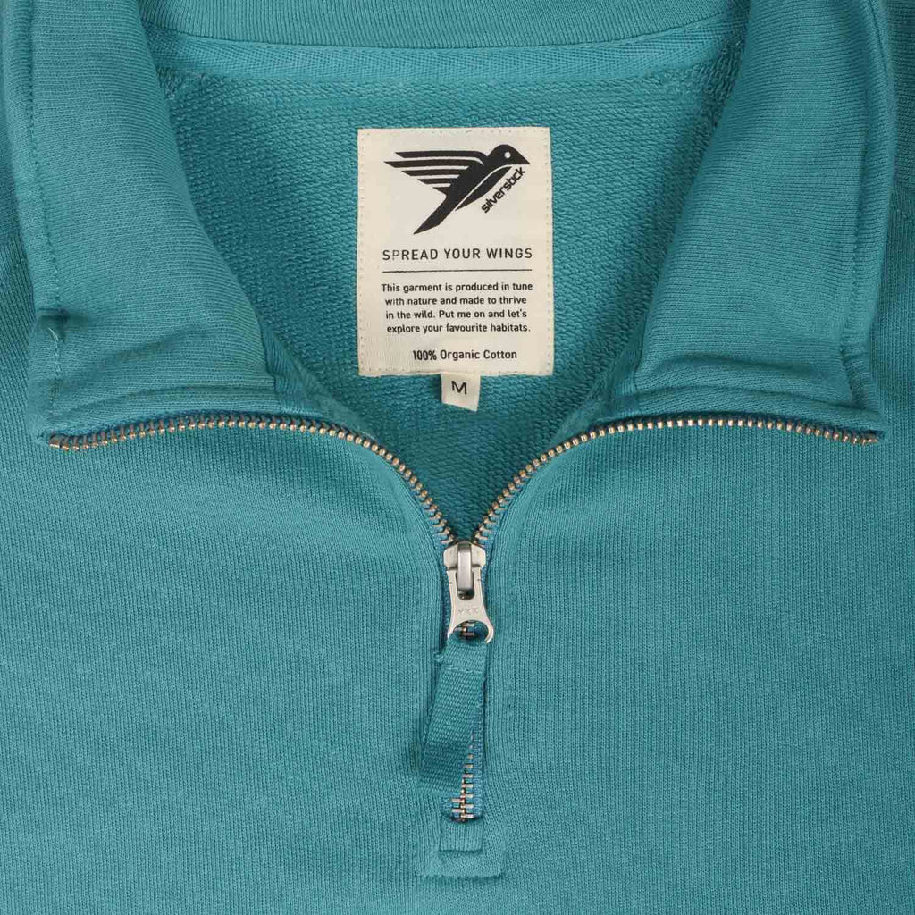 Silverstick Ventura Organic Cotton Quarter Zip Sweat Brittany Blue Zip