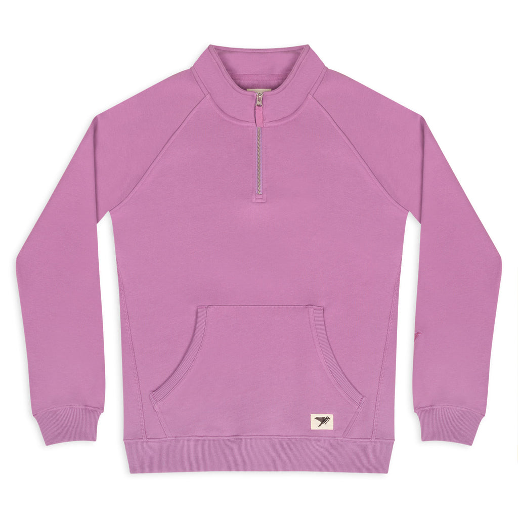 Silverstick Ventura Organic Cotton Quarter Zip Sweat French Mulberry Front