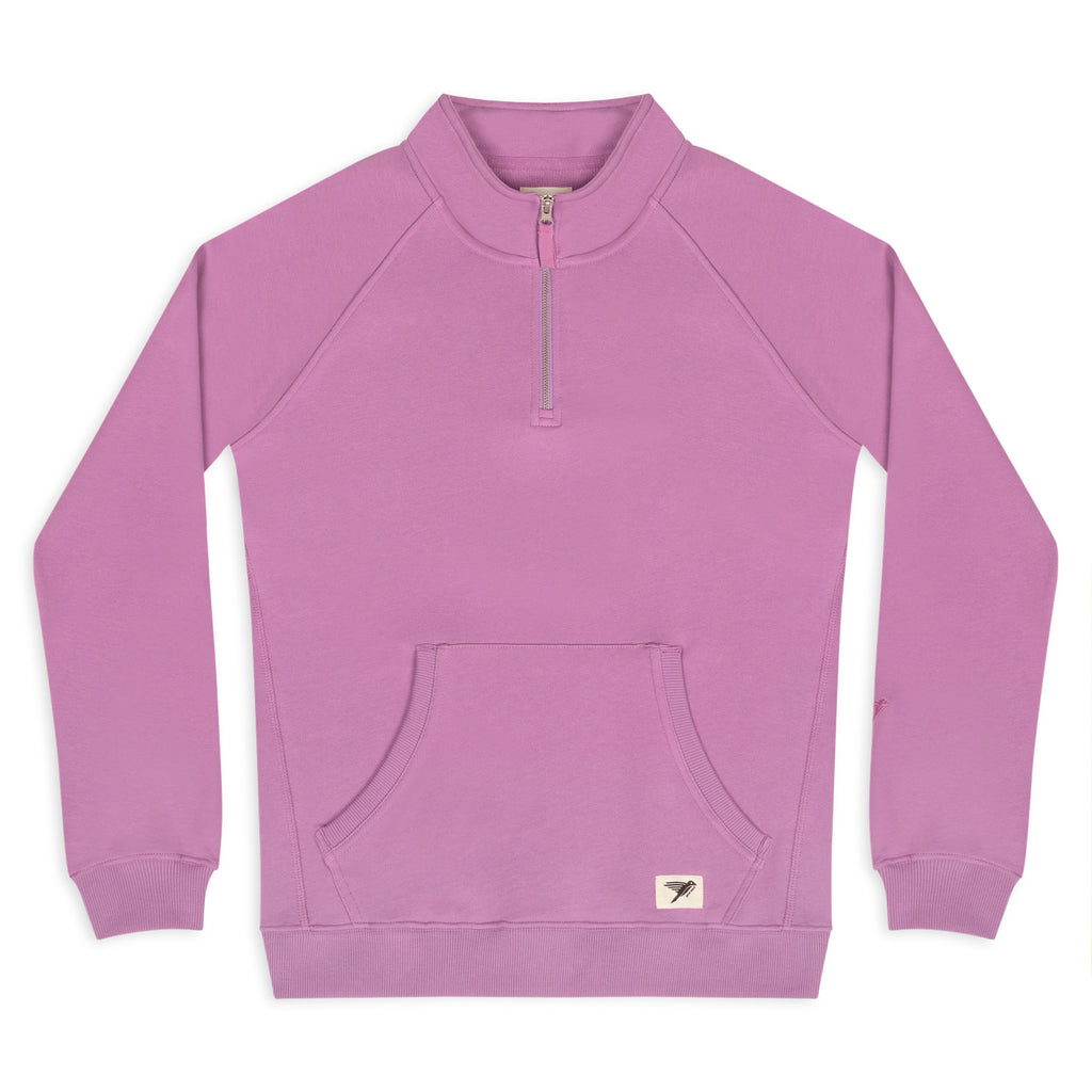 Silverstick Ventura Organic Cotton Quarter Zip Sweat French Mulberry Front