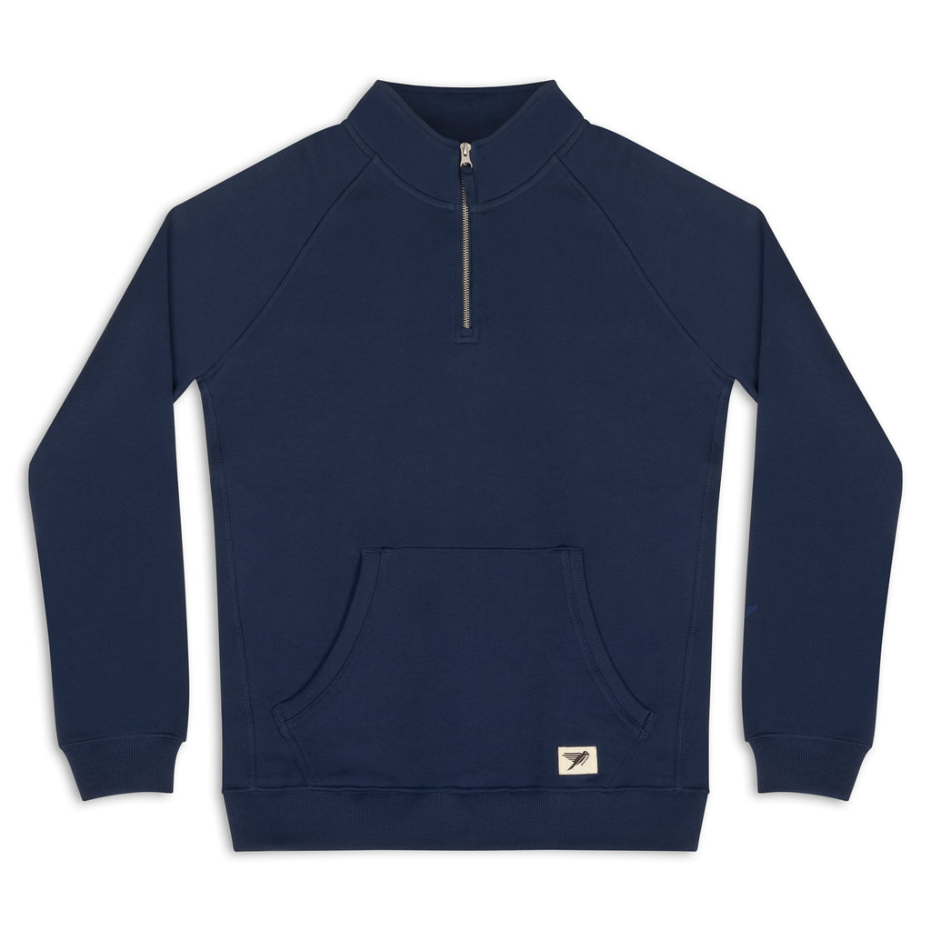 Silverstick Ventura Organic Cotton Quarter Zip Sweat French Navy Front