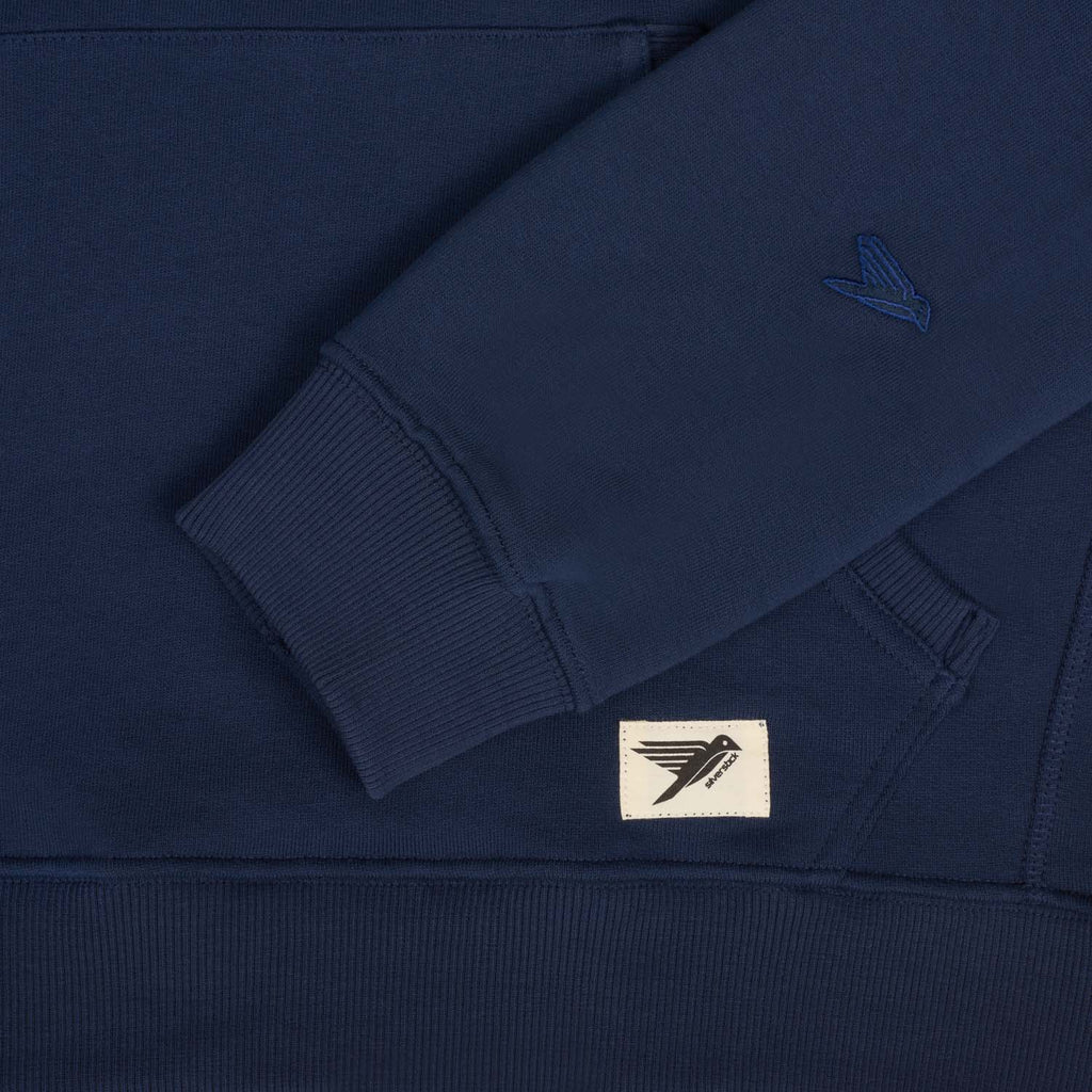 Silverstick Ventura Organic Cotton Quarter Zip Sweat French Navy Detail