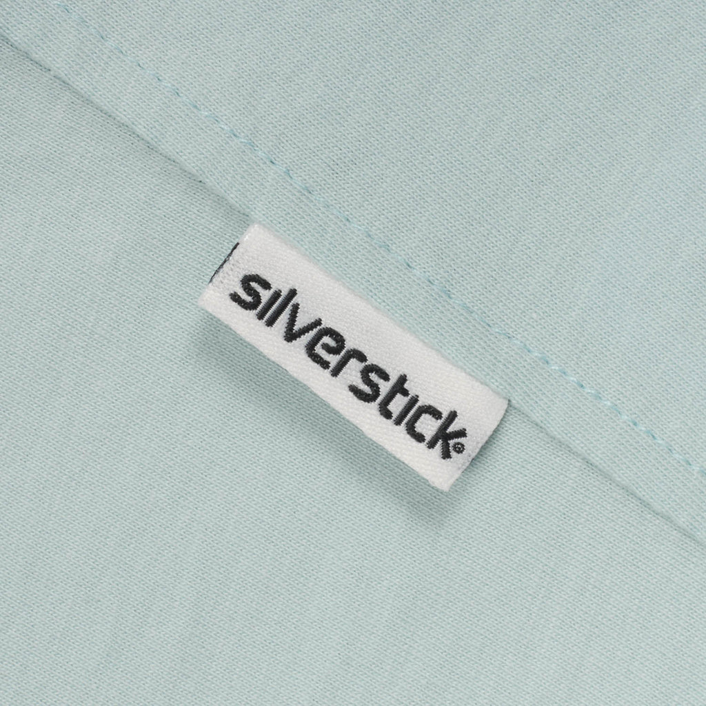 Silverstick Womens Adventure Organic Cotton Short Sleeve T-Shirt Misty Blue Label Web 1500