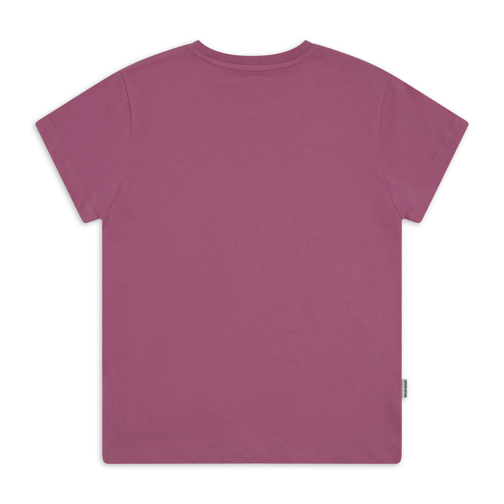 silverstick womens wilda organic cotton short sleeve t-shirt orchid back