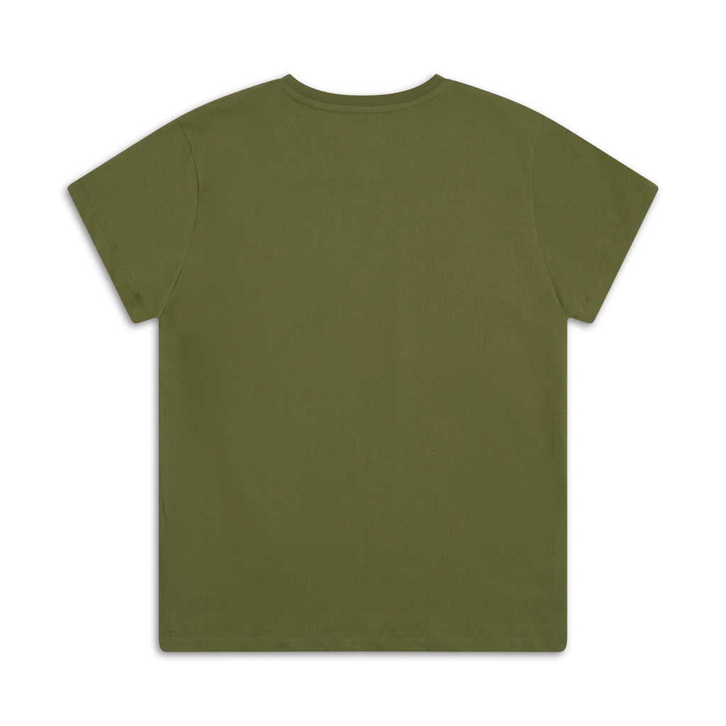 silverstick womens wilda organic cotton short sleeve t-shirt sage green back