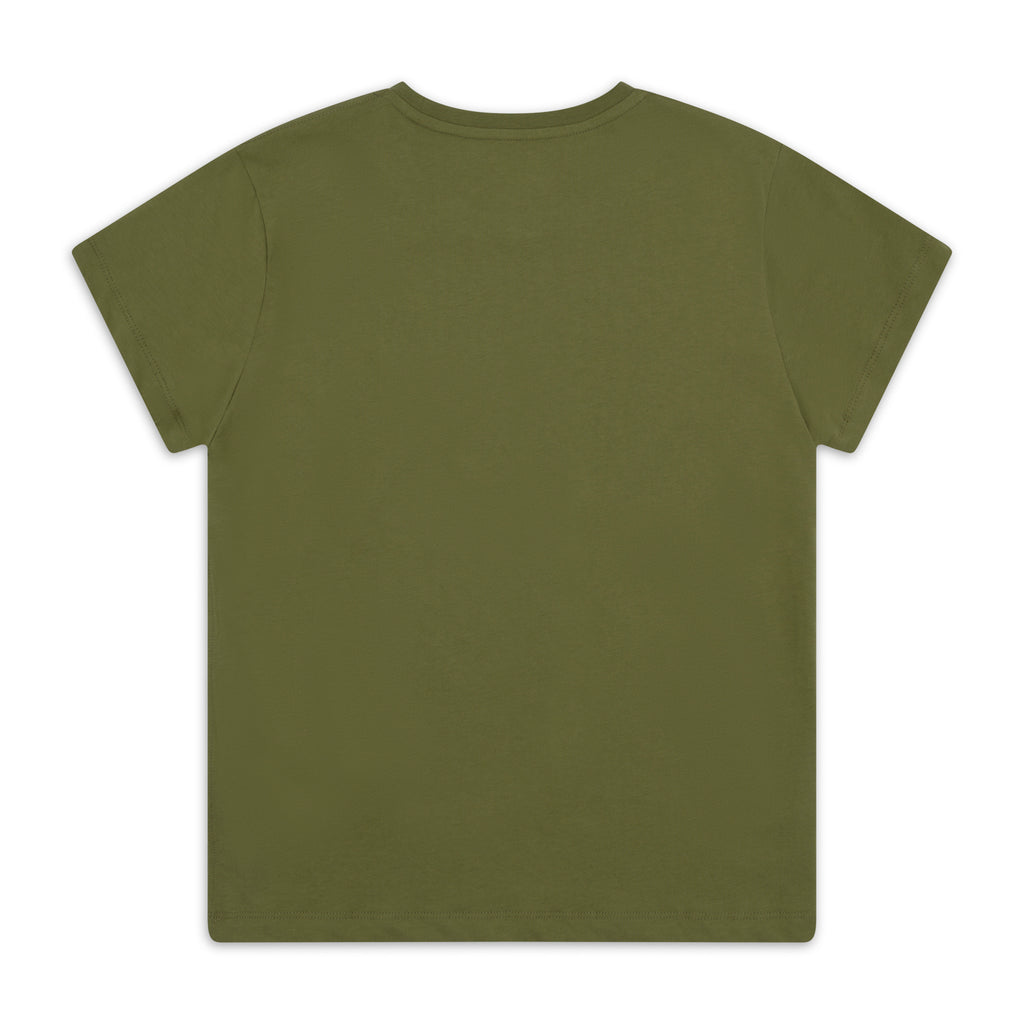 silverstick womens wilda organic cotton short sleeve t-shirt sage green back
