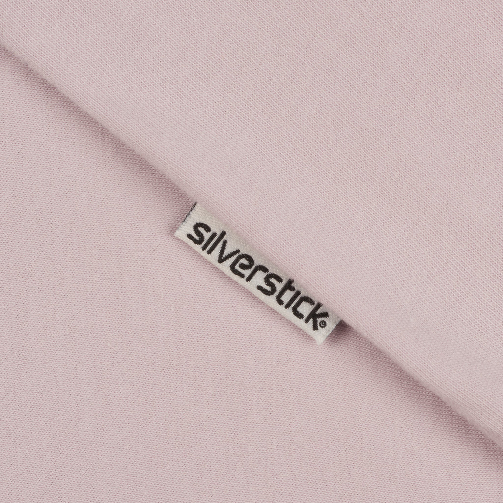 Silverstick Mens Adventure Organic Cotton T Shirt Pale Lilac Hem Label