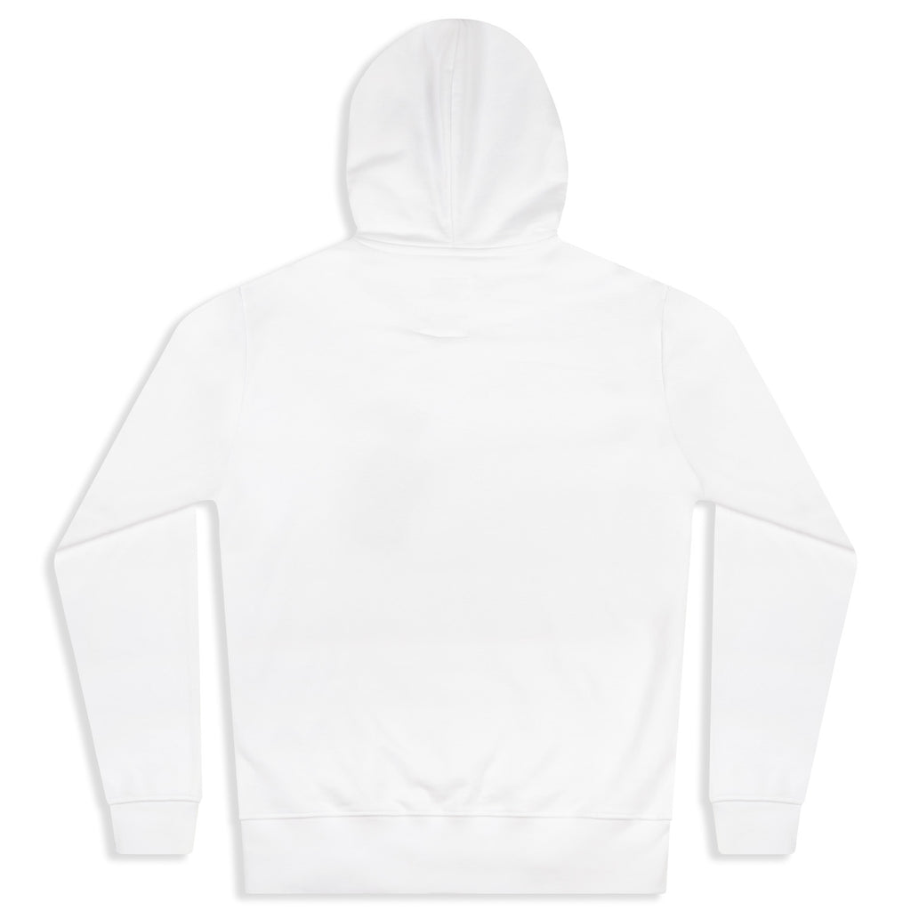 silverstick mens organic cotton hoodie ellerton white back