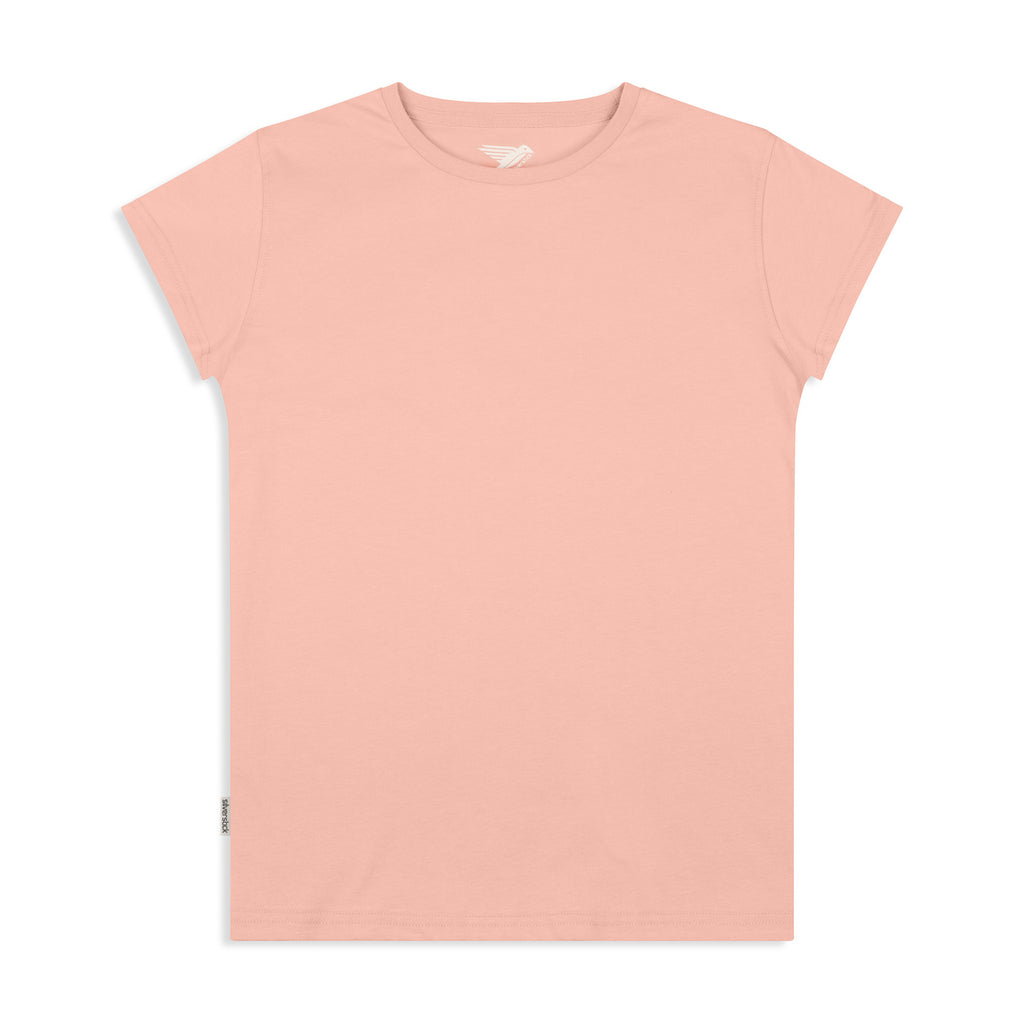 silverstick womens adventure organic cotton t shirt antique pink front