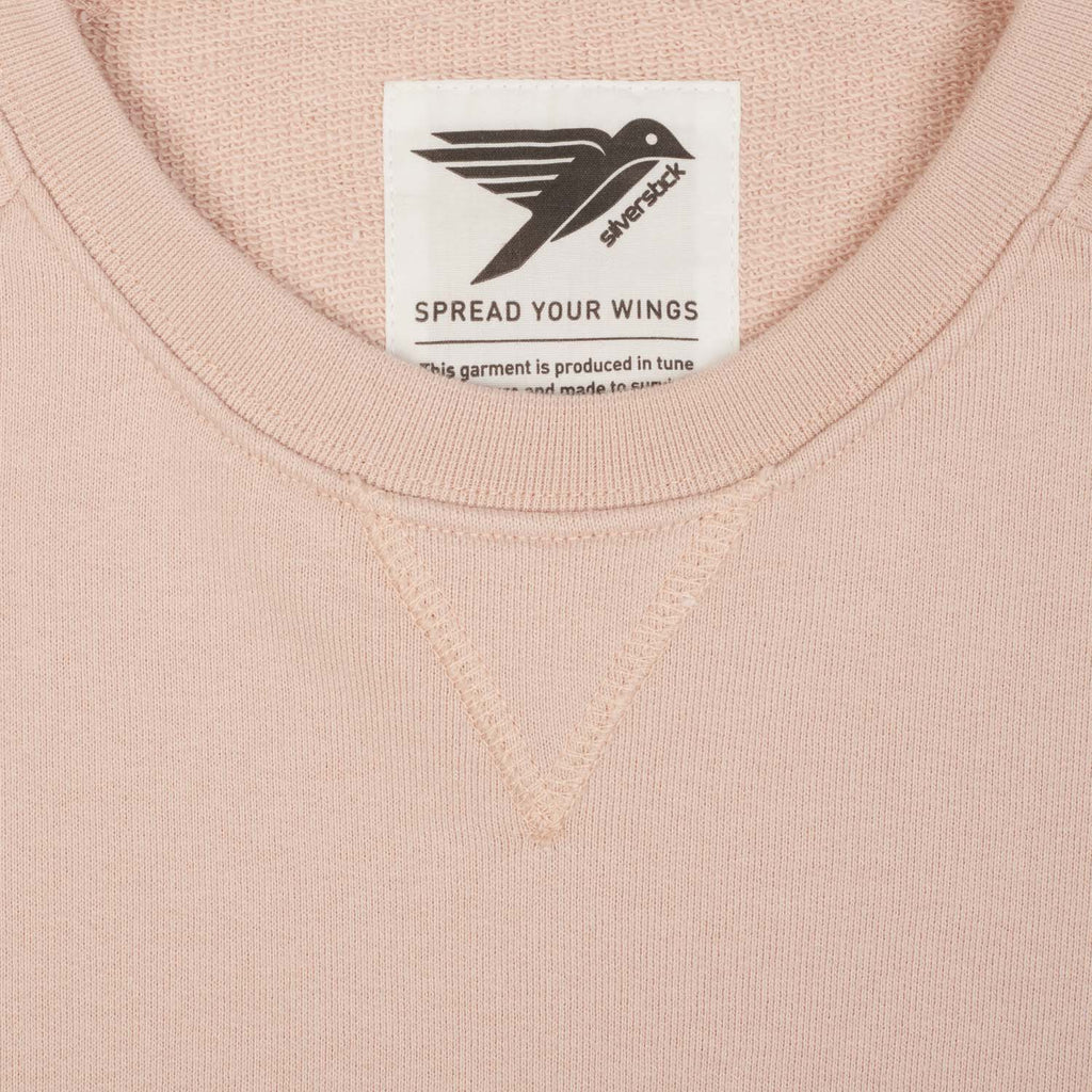 Silverstick Womens Beau Organic Cotton Sweatshirt Faded Pink Label