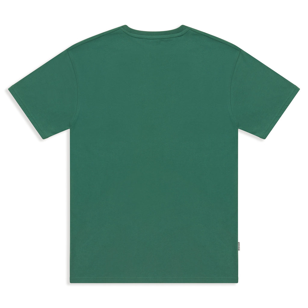 silverstick mens organic cotton forest division hunter green tee back