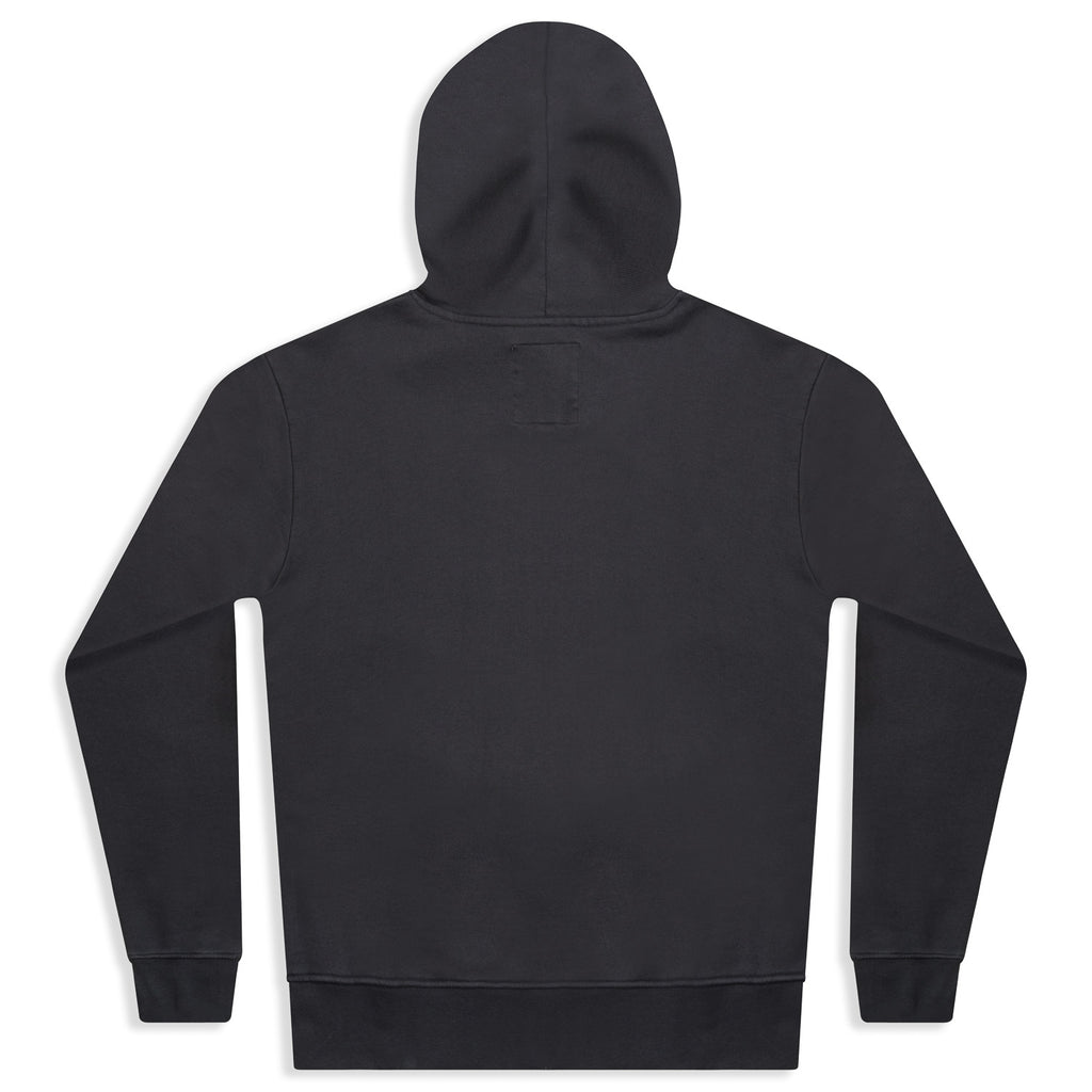 silverstick mens organic cotton hoodie wave charcoal back