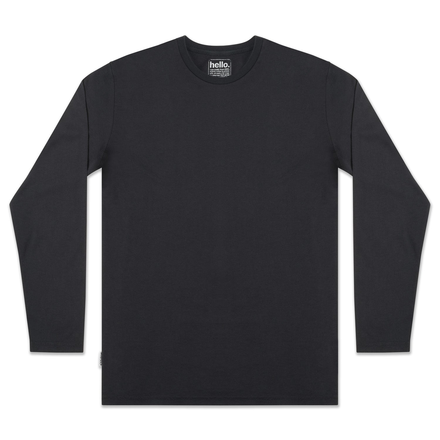 Silverstick Mens Organic Cotton Long Sleeve T Shirt Adventure Charcoal S / Charcoal