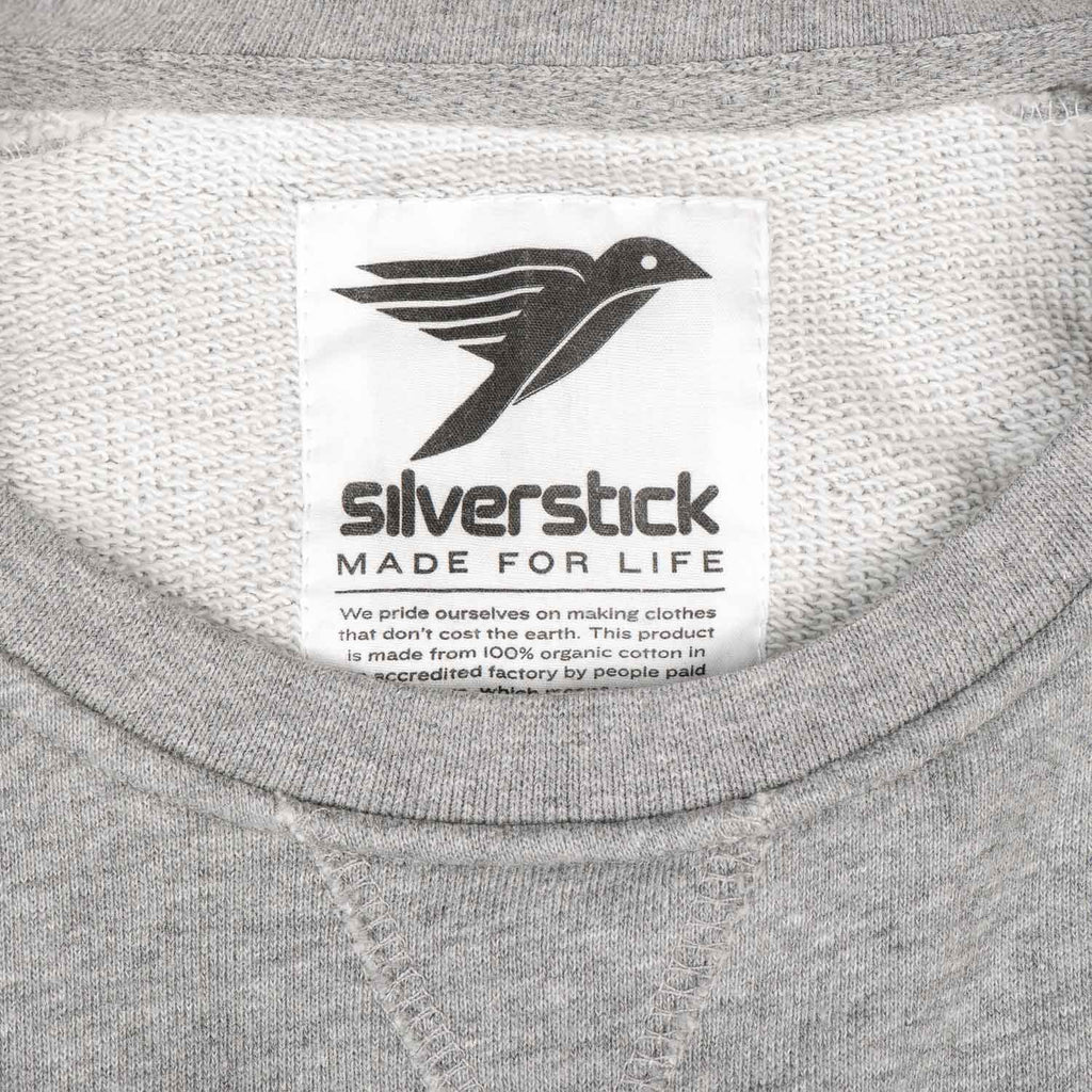 silverstick womens organic cotton sweat beau ash back neck