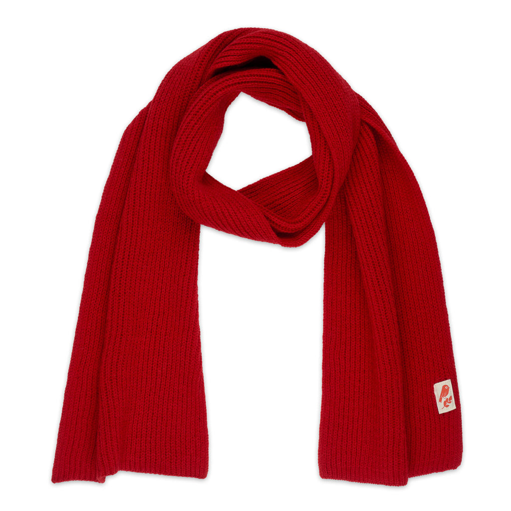 Matt Sewell + Silverstick merino wool red bird scarf