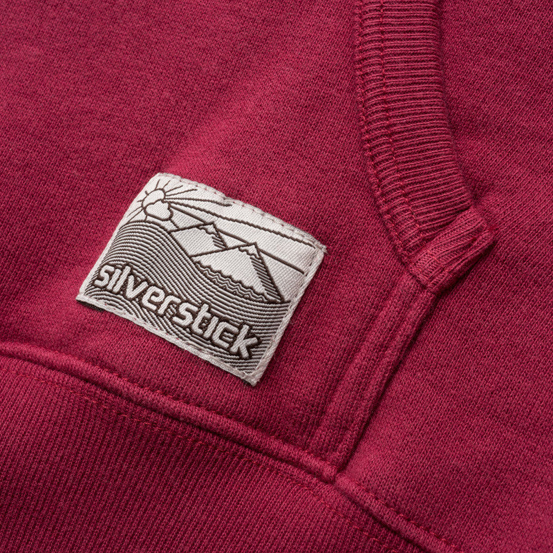 silverstick mens organic cotton ellerton beaujolais hoodie patch label
