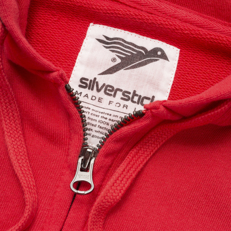 silverstick mens organic cotton tobias grenadine zip hoodie printed label