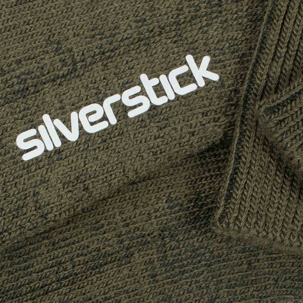 silverstick natural wool alpine sock olive branding