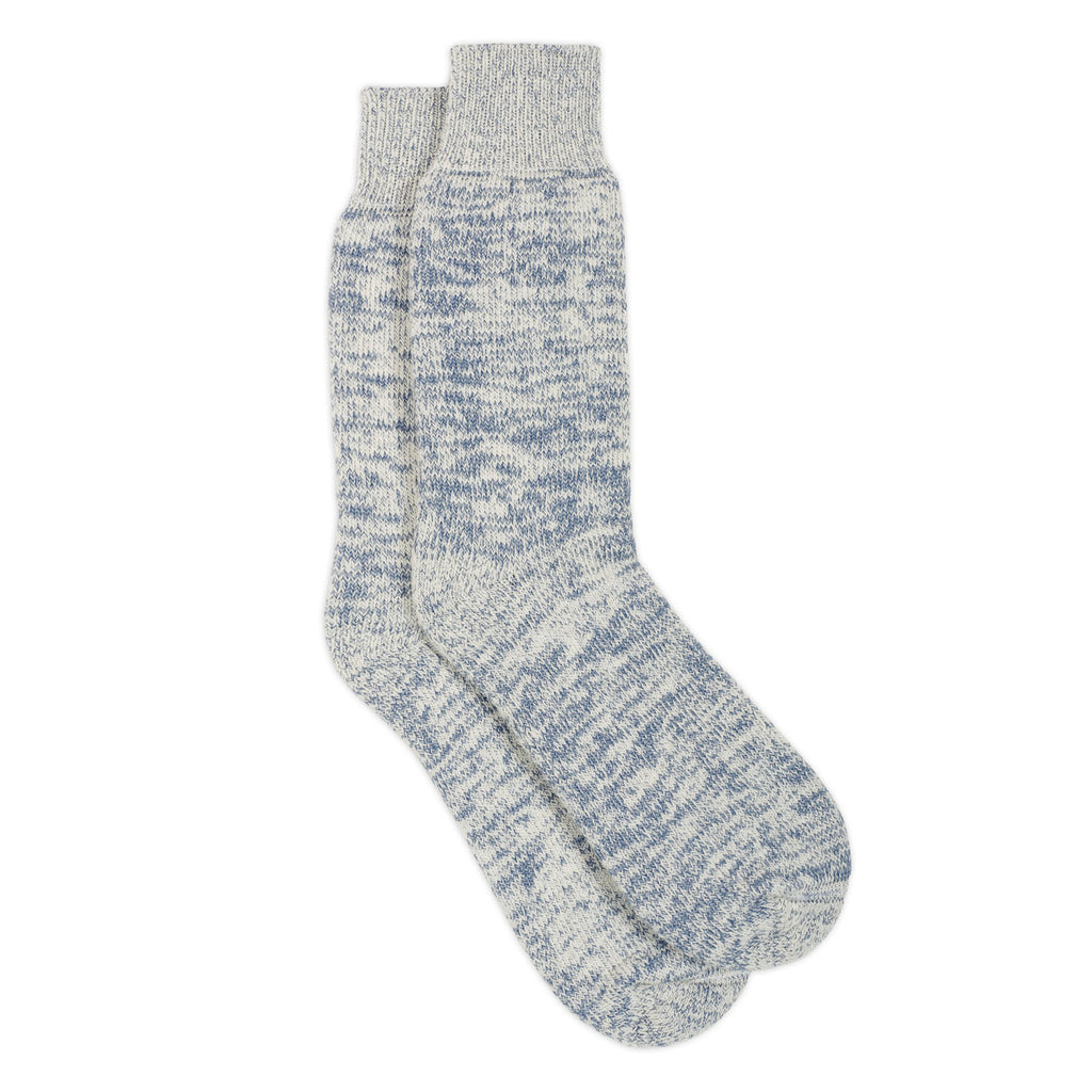 Silverstick Natural Wool British Hiking Sock Blue Marl Full Length