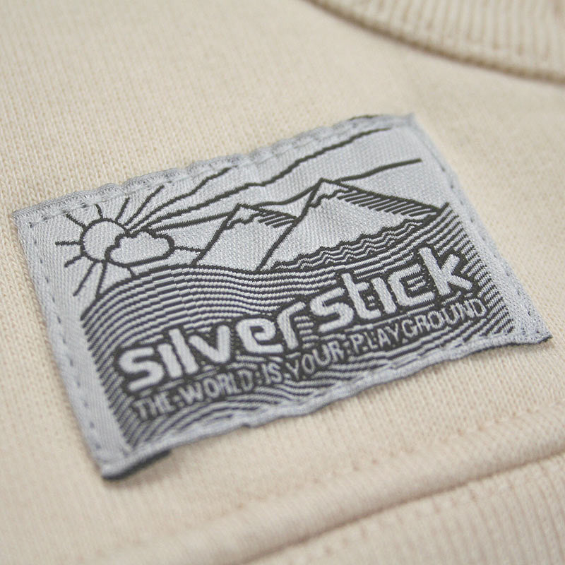 silverstick womens organic cotton lancelin original logo natural hoodie label